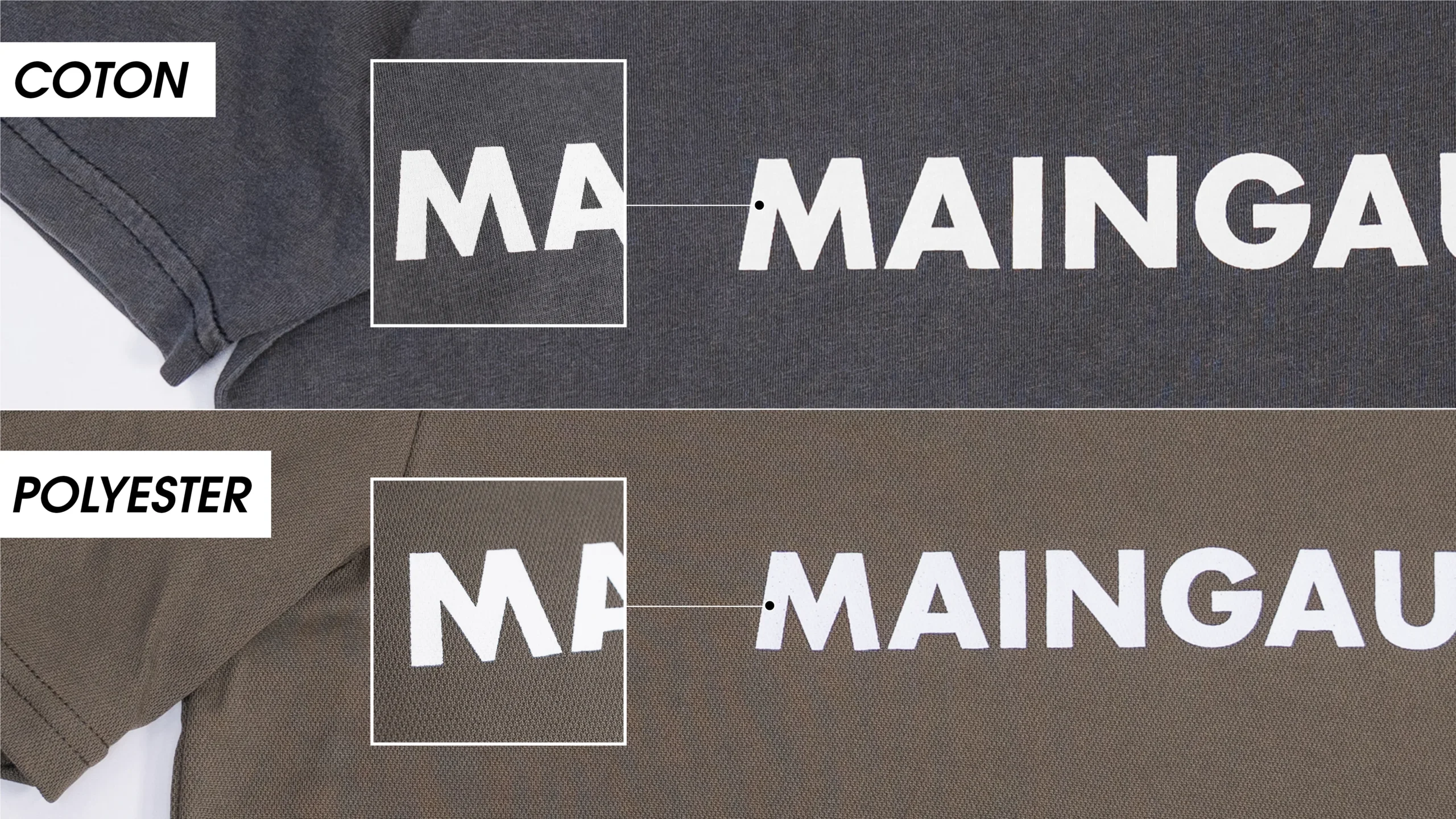 T-shirt coton ou polyester