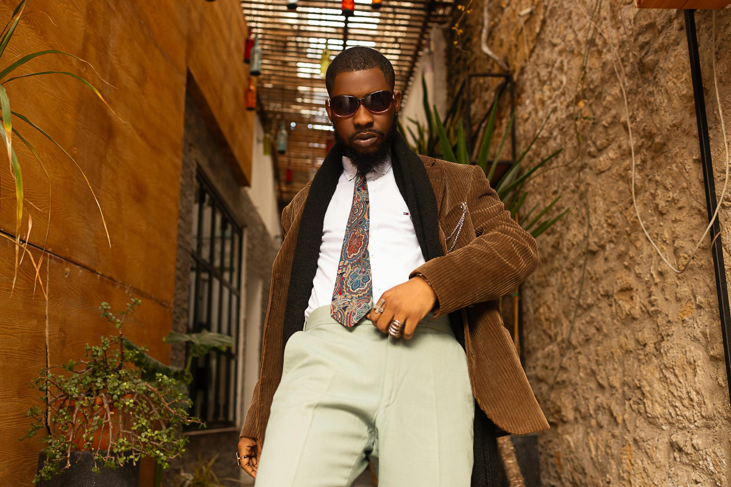 Veste en velours côtelé ou en tweed